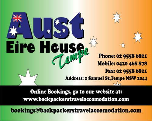 Aust Eire House Tempe - Accommodation Sydney